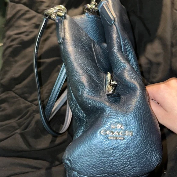 Coach Blue Leather Hobo Bag - Picture 2 of 5